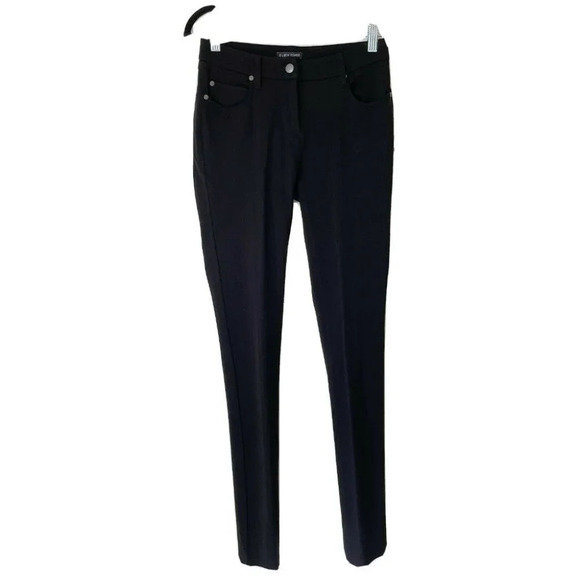 Eileen Fisher Black Skinny Pants Size 0 MSRP $258 EUC Stretchy Soft Minimalist - Picture 1 of 11